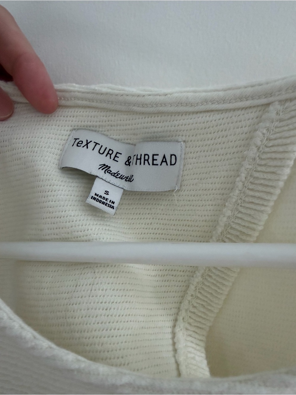 Madewell Cream Rib-Knit Tank Top - Picture 3 of 3